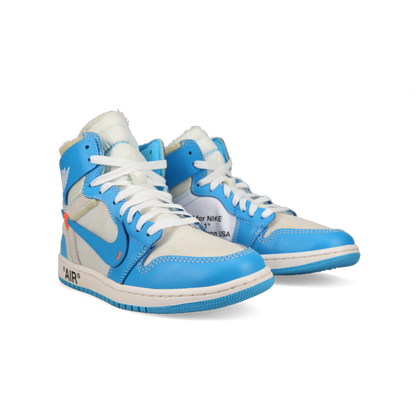 Off-White X Jordan 1 Retro High OG 'UNC' - Front View