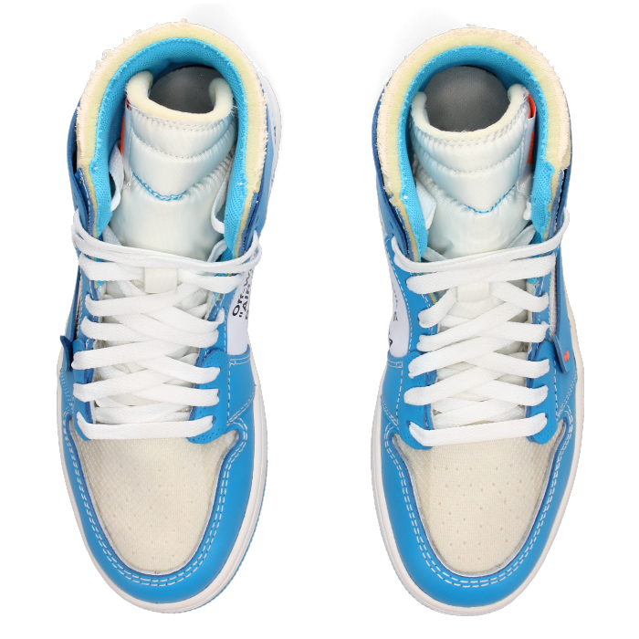 Off-White X Jordan 1 Retro High OG 'UNC' - Side View