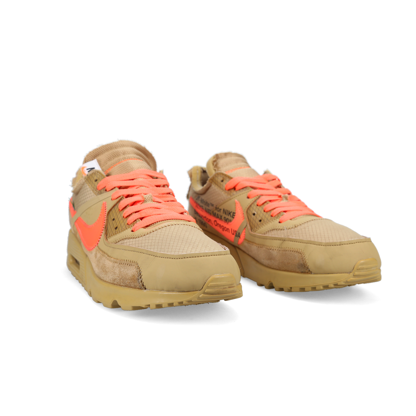 Off White X Air Max 90 'Desert Ore' - Side View